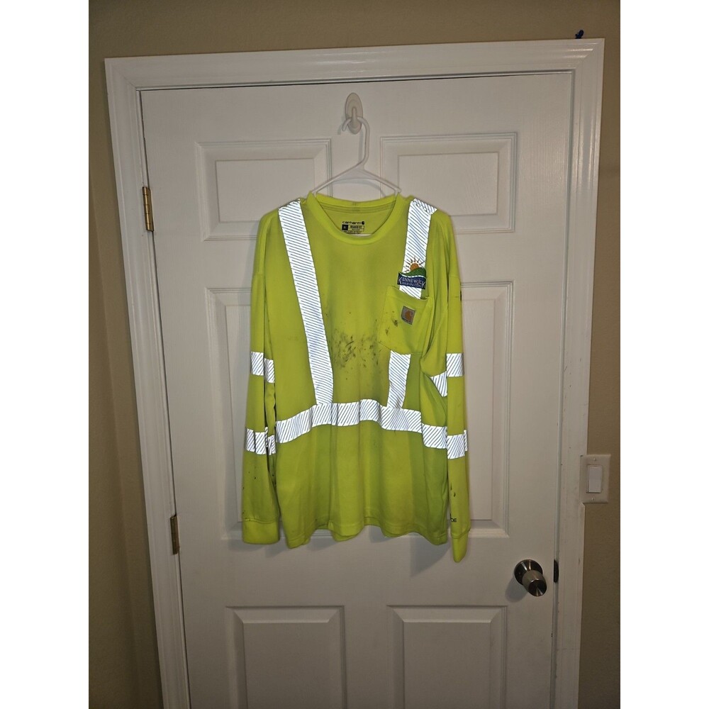 Carhartt Force High Visibility Long Sleeve Mens XL Relaxed Class 3 100496